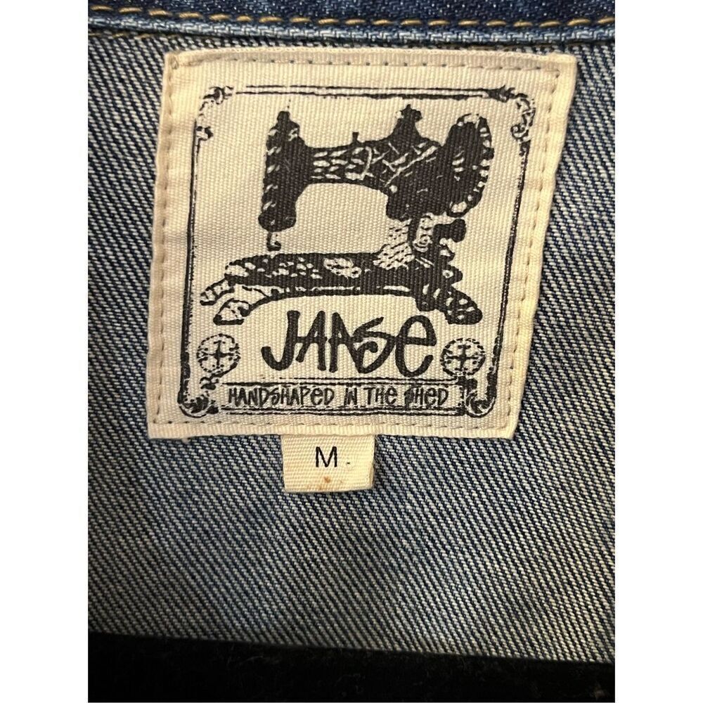 JAASE Embroidered Boho Denim Jean Jacket M - Picture 6 of 7